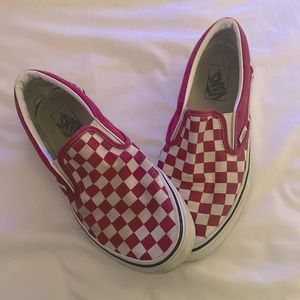 Off-White Red Checkered Vans. Size 9.5. Used